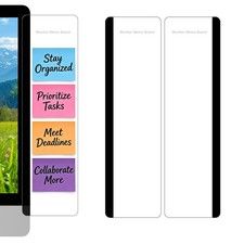 2PCS Computer Monitor Memo Board, 11" x 3.1"Clear Acrylic Office Desk Clear