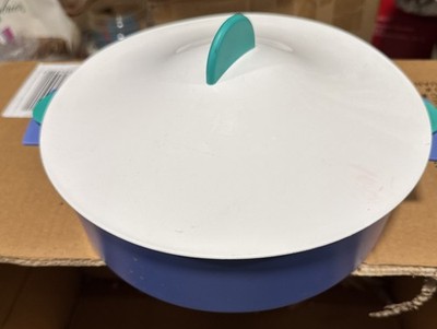 9'' MICROWAVE STEAMER DISH Tupperware Strainer Rice Vegetable Cooker #3066A & Lid
