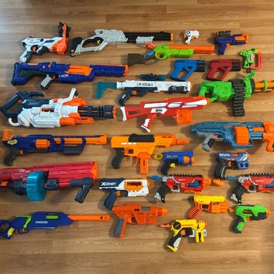 Huge Lot Of 27 BLASTERS: Nerf, Xshot, Star Wars, Rival, Walking