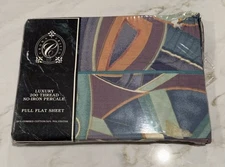 VINTAGE Crown Crafts No Iron Percale Full Flat Sheet NIP Old Stock Tasmania 80s