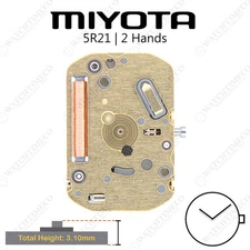 Genuine Miyota 5R21 Movement Japan 2 Hands