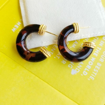 Madison Statement Hoop | Tortoise Shell + Sizes main image 1