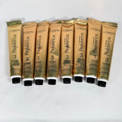 8 Tubes L'OREAL Superior Preference #3 Color Shine Conditioner 1.86 Ounce NEW