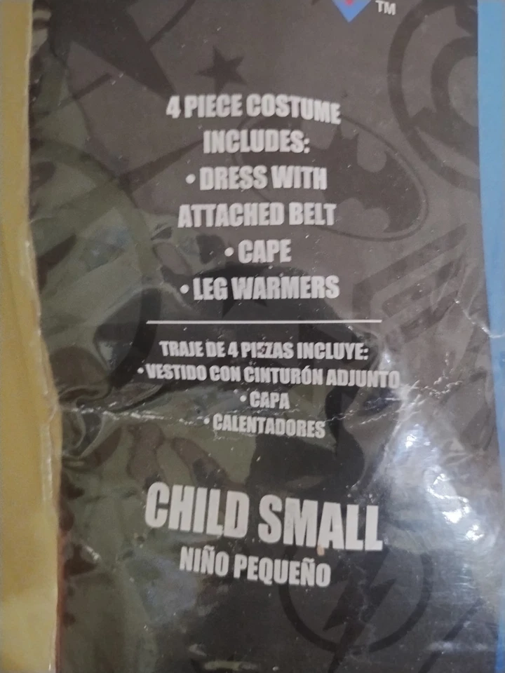 DC SUPERGIRL Halloween CHILD Small 4-6, 4Pc Costume: Dress, Cape, Leg Warmers - Image 2 of 4