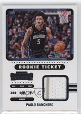 2022-23 Panini Contenders Rookie Ticket Swatches Paolo Banchero #RTS-PBO 1b1g
