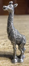 Vintage Hudson Pewter Noah's Ark Collection Male 3” Giraffe Miniature #2204 NEW