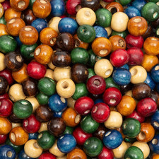 1000Pcs Colorful Wooden Beads 8Mm Wood Beads Loose Spacer Beads for Bracelet Nec