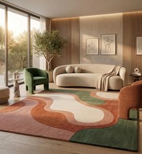 Modern Hand Tufted Wool Area Rug Carpet Luxury Living Room Rug Handmade Wool Rug