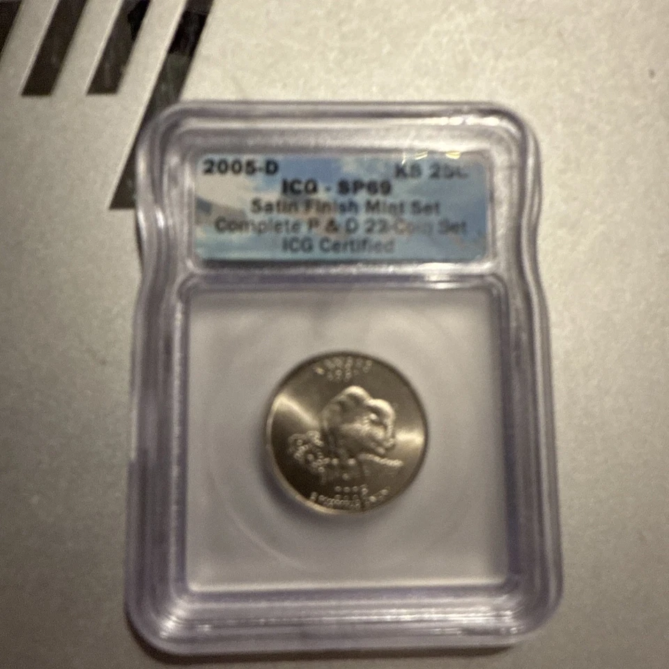 2005-D Kansas Satin Finish ICG SP69 Nickel  - Image 2 of 4