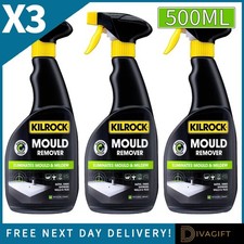3 x KILROCK BLACK MOULD MILDEW SPRAY REMOVER 500ML READY TO USE FOR WALLS NEW 9.99 per litre