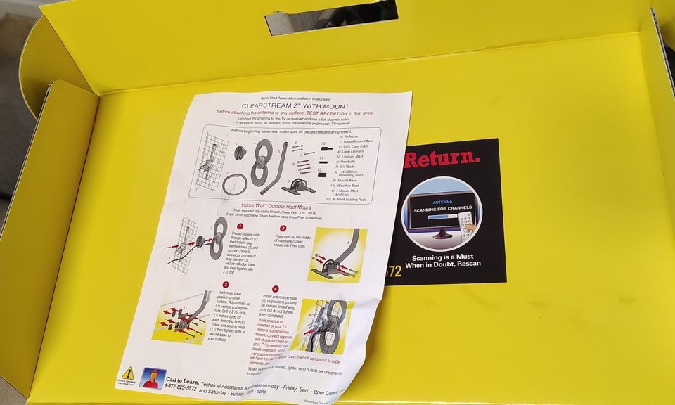 Antennas Direct ClearStream 2 w/ Mount Long Range HDTV Antenna C2-CJM ...