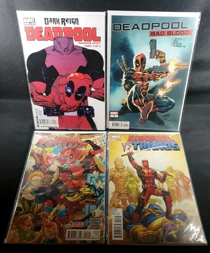 Deadpool Bad Blood Dark Reign VS Thanos Marvel Comic Lot NM Variant 3X