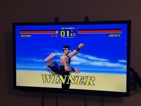 Sega Saturn Console Tested Working w/ Controller Cables + Game Virtua Fighter