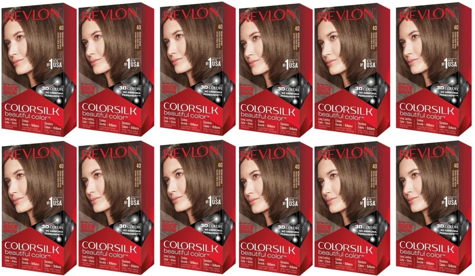 Silk Hair Color # 40 Medium Ash Brown