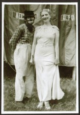 Clown Rheuben May & Wife Russell Bros Circus 5x7 photo 1940