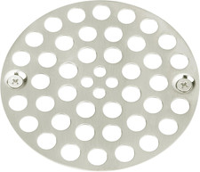4 Shower Strainer Drain Trim Set, Solid Brass Screw-In Shower Strainer Drain C