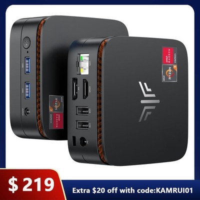 KAMRUI Essenx E1 Mini PC, AMD Ryzen 3250U (up to 3.5GHz), 8GB DDR4