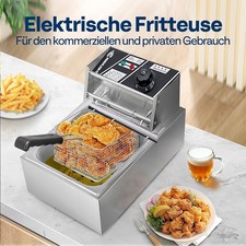 2.5KW 10L Elektrische Fritteuse Elektro Friteuse Kaltzonen mit Frittierkörbe