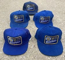Vintage lot 5 Snapback Trucker Hat Cap patch corduroy K Brand USA brake Parts