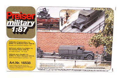 Preiser 16538 Bausatz Halbketten-Zugmaschine 3 to SdKfz 11 - 1:87 - ZYAM/6422