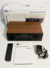 Ocean Digital Internet Radio WR-800F WiFi Bluetooth MicroSD Clock Remote In Box