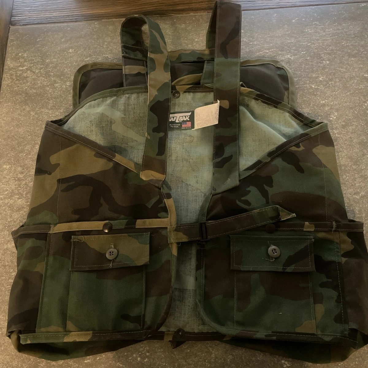 Gilet De Pêche Woods Goods SafTbak Taille L-XL - Multi-poches, Bronzage, Neuf Sans Boîte