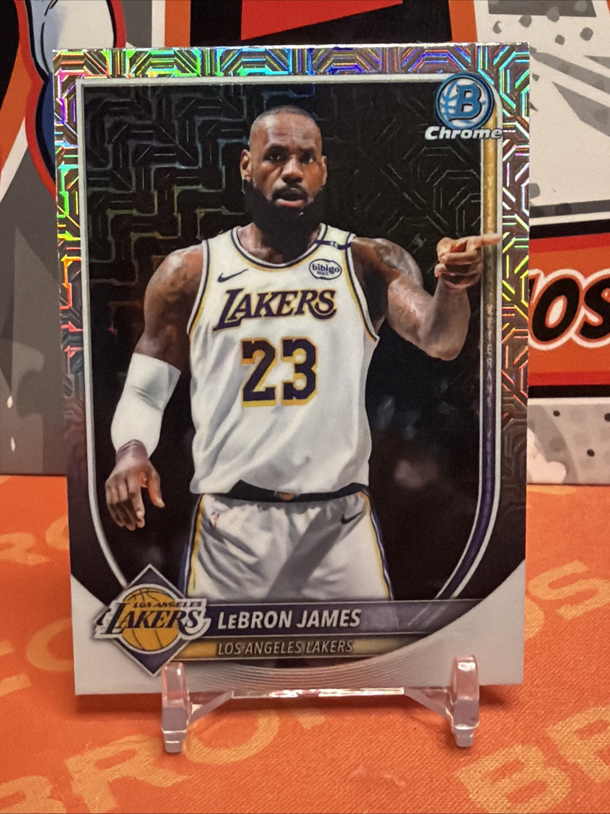 2025-26 Topps Bowman Chrome LeBron James Mojo Refractor BCV-121
