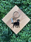 Black Labrador Retriever Keyring Gift For Dog Lovers Owners Birthday Christmas