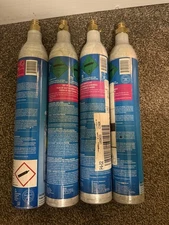 Lot of 4 EMPTY SodaStream CO2 Cylinder Replacement Canisters 60L 14.5 oz