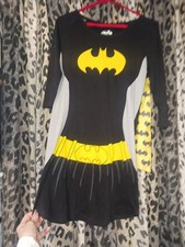 Batgirl Dress Costume Size Medium With Detachable Yellow Cape. Nwot