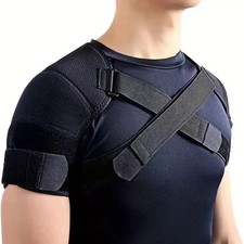 Double Shoulder Brace Rotator Cuff Pain Relief Adjustable Compression Support