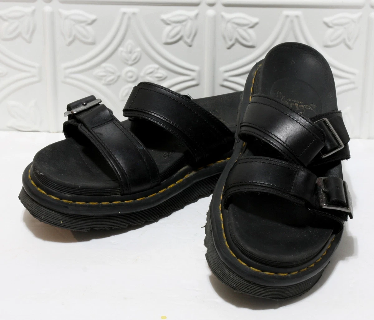 Dr. Martens Myles  Brando leather buckle slide on sandal black W-9M-10 drmartens0013dr-mart_mspyoh0q.  main image 2