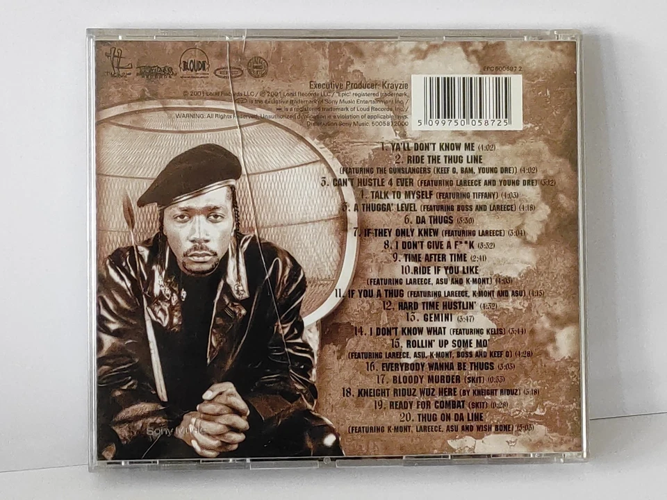 KRAYZIE BONE - THUG ON THA LINE 2001 Album CD Gunslangers Young Dre Gangsta Rap - Bild 2 von 2