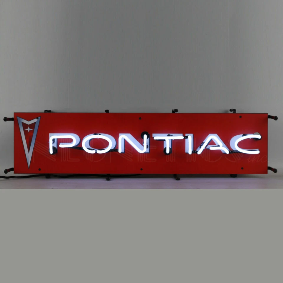 NEONETICS Pontiac Junior Neon Sign Auto Garage Licensed Neon Light 32" by 8"