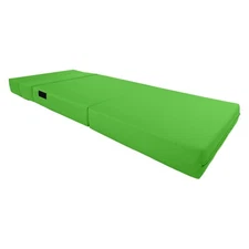 Lounger Folding Foam Mattresses, Portable Sleepover Bed, 6 x 32 x 80, Lime
