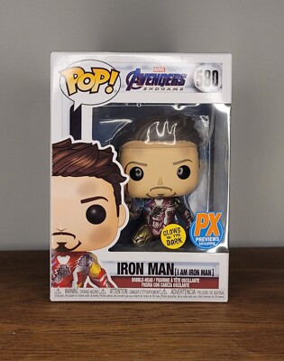 Funko Pop Marvel Iron Man 580 (I AM IRON MAN) Avengers Endgame Vinyl Figur Glow 