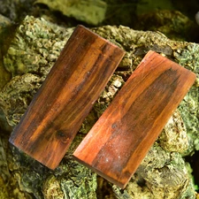 DRAKE BROWN WOOD CUSTOM COMPOSITE KNIFE HANDLE MATERIAL BLANK SCALES AH DAMASCUS