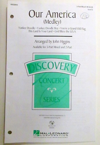 Our America Medley Choir Choral Sheet Music Hal Leonard 08551843