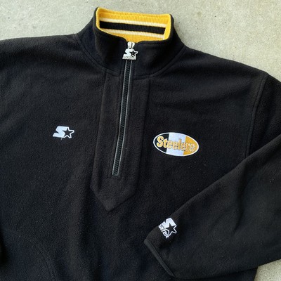 気質アップ 1990 S Pittsburgh Steelers Starter Proline 1 2 Zip Pullover Jacket Adult Large 海外 即決 爆熱