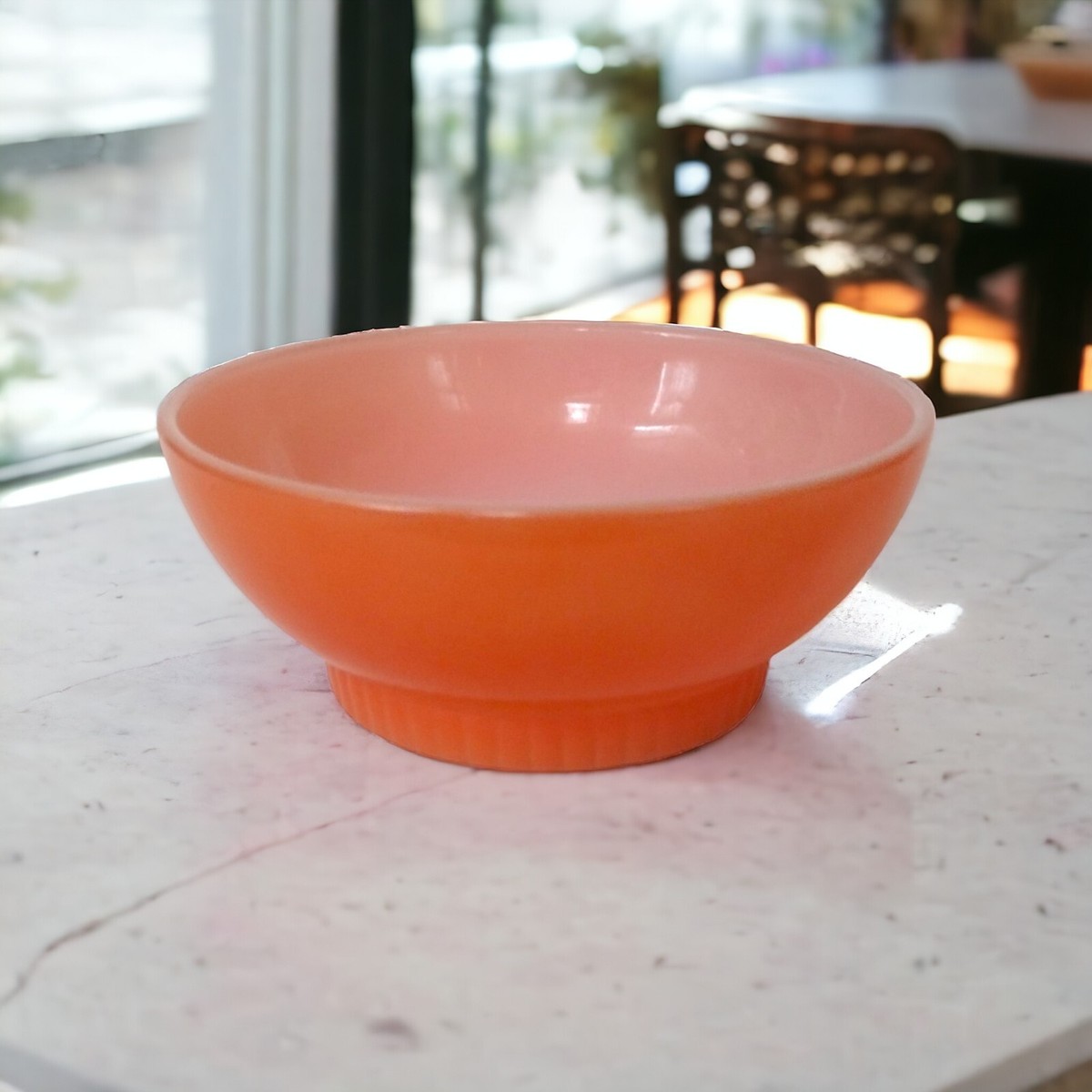 Vintage Orange Small Fire King Bowl / Oven and Microwave Safe / 5