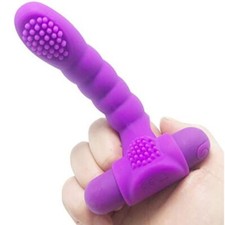 Finger Sleeve Vibrator Rechargeable Dildo G-Spot Massager for Sex Toys Men Women