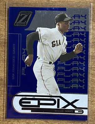 Willie Mays 2005 Zenith Epix Blue Play 35/500 - Giants 