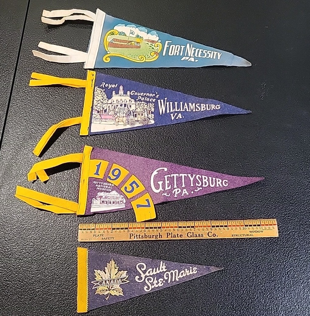 Vintage Pennants Lot 4 eBay