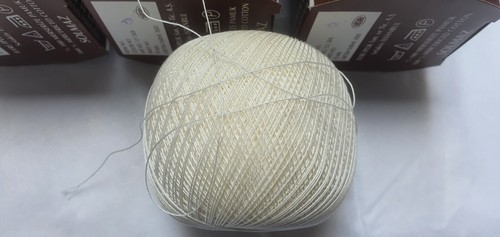 HILO DE ENCAJE Y GANCHILLO OB 26/6 BLANCO ROTO 100g SUPER CALIDAD - Imagen 4 de 5
