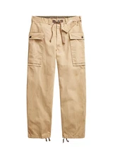 Ralph Lauren RRL Khaki Hand Sanded Cotton Herringbone Cargo Pants New $395