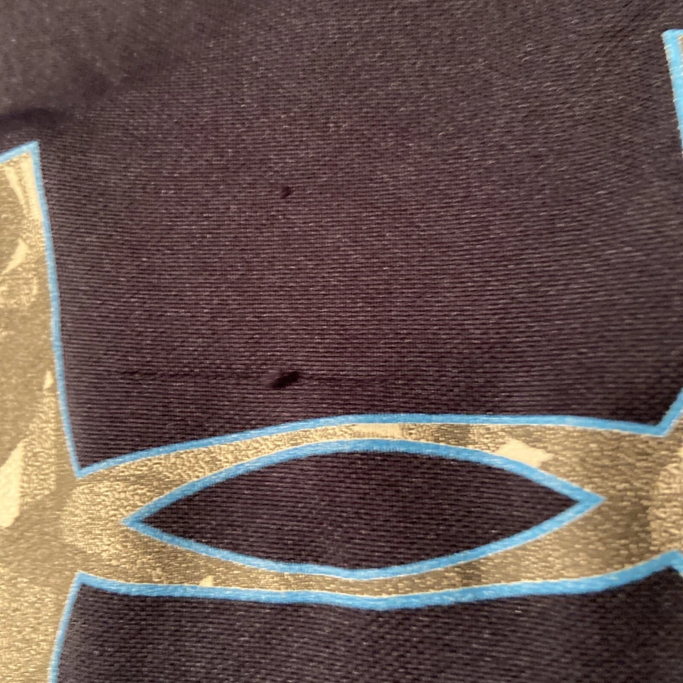 Under Armour Youth Medium HEATGEAR Dark Blue Short Sleeve Shirt  - Image 3 of 4