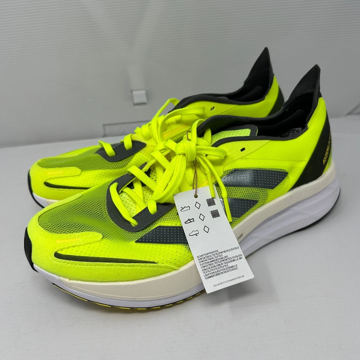 entrega prefacio trono NEW Adidas Boston 11 Mens 11.5 Yellow Neon Running Shoes Sneakers Adizero |  eBay