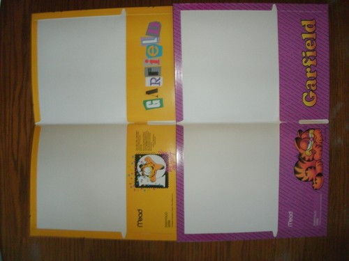 Lot of 5 New Vintage Garfield the Cat 2 Pocket Portfolio Folders Mead 9.5x12 in. - Picture 4 of 5