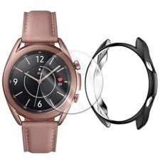 Tempered Glass Screen Protector Hard Case Guard For Samsung Galaxy Watch 3 41mm