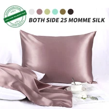 25 Momme Silk Pillowcase W Zipper Closure For Skin And Hair